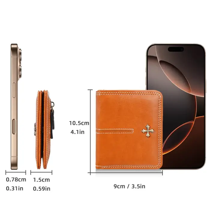 1 portefeuille ultra-fin pour femme