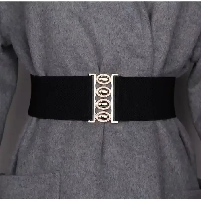 Ceinture large élastique réglable pour femmes avec jupe assortie – Conception de boucle simple, élégante et polyvalente, ceinture corset qui soulève la taille