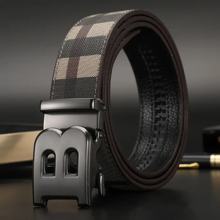 Haute qualité hommes ceinture concepteur en cuir véritable ceintures mâle métal automatique boucle d