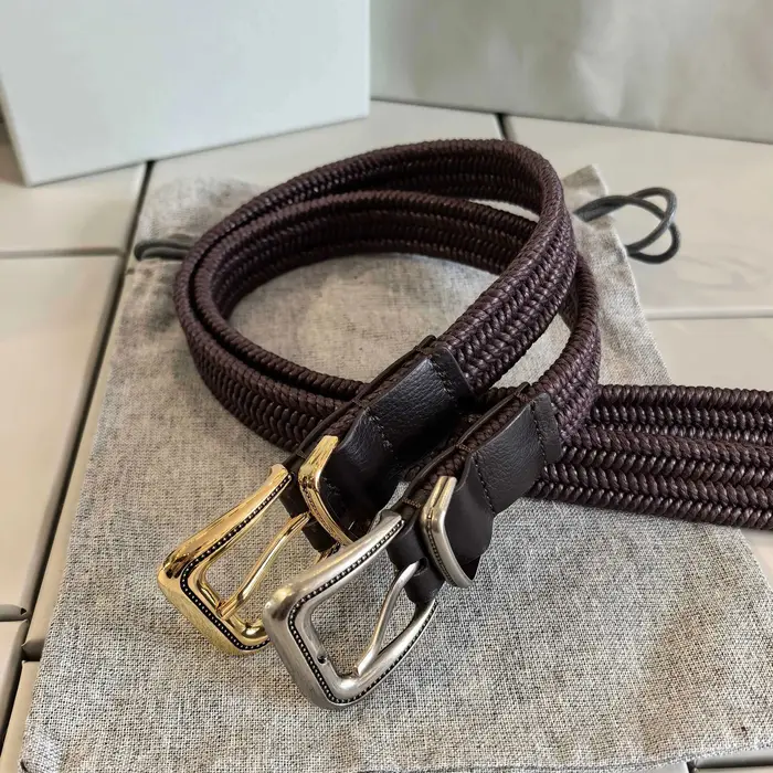 Ceinture tricotée très extensible pour femme, avec boucle ronde et sans trous, 26 Summer