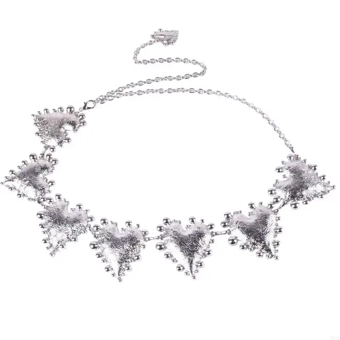 Ceinture chaîne bijoux taille avec Accent cœur, conception en métal réglable pour l'accent taille ro