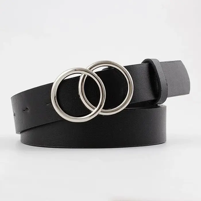 Ceintures à Double anneau en argent et or pour femmes et filles