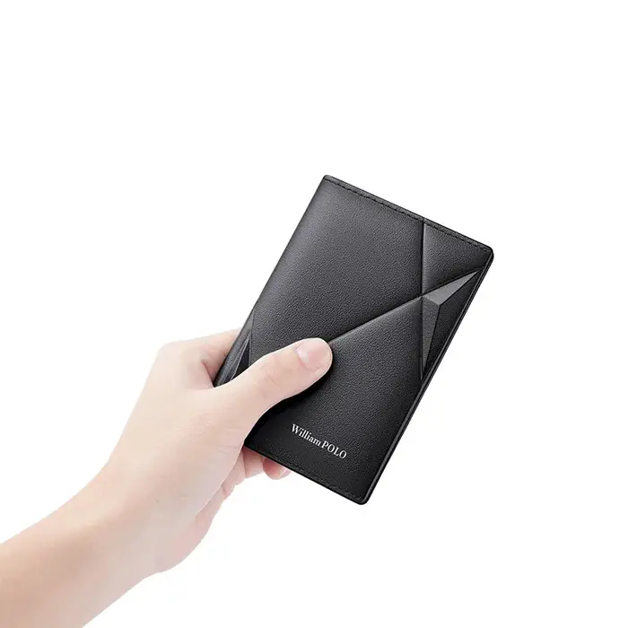 Portefeuille en cuir pour hommes, porte-cartes vertical ultra fin, multifonctionnel, pour permis de