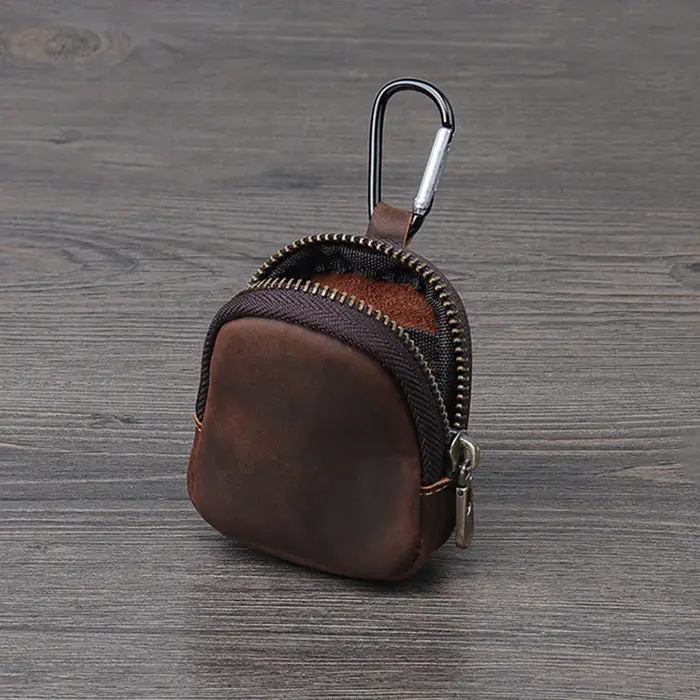 WERLLANDS Mousqueton en cuir PU multicolore rétro mini porte-monnaie porte-clés portefeuille