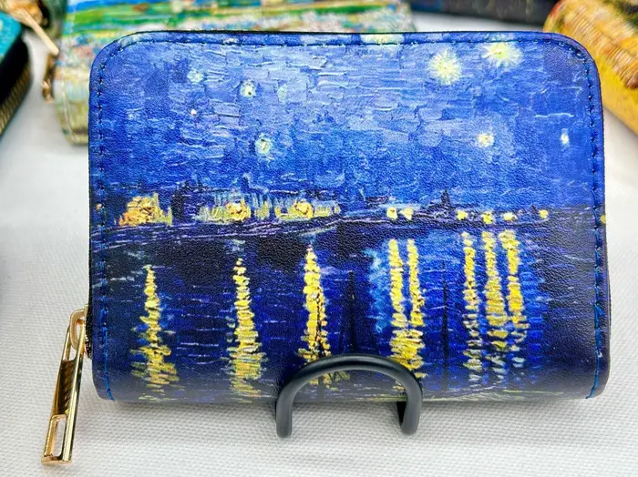 Vente chaude! Portefeuille porte-cartes Van Gogh Art – Cuir végétalien de qualité supérieure