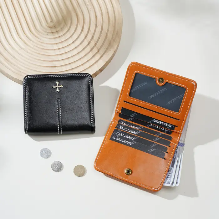 1 portefeuille ultra-fin pour femme