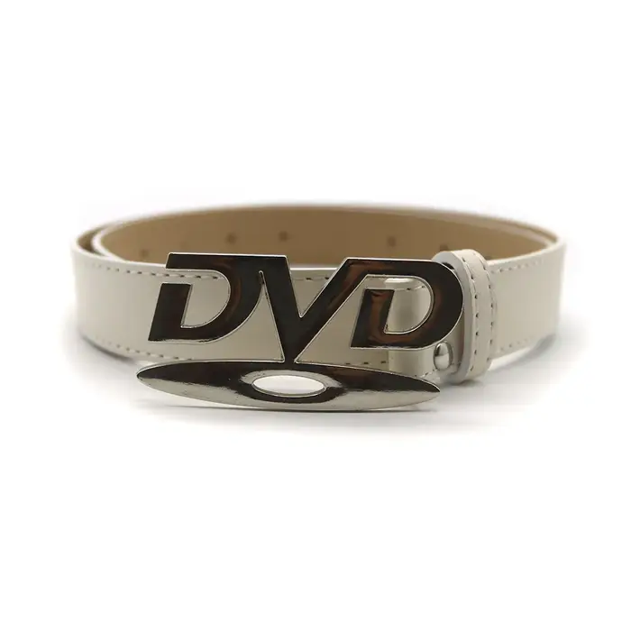 Ceinture à boucle DVD unisexe, Design nostalgique, décoration pour hommes et femmes, associée à une 