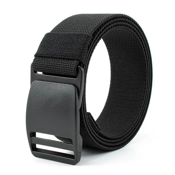 Ceinture élastique tactique pour homme, pantalon de haute qualité, ceinture d'extérieur multifonctionnelle en toile avec boucle en plastique, DT107