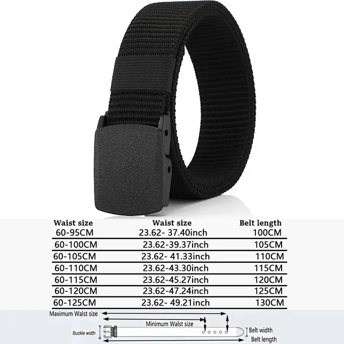 Ceintures en sangle en Nylon pour hommes, toile, tissu décontracté, ceinture tactique, accessoires d