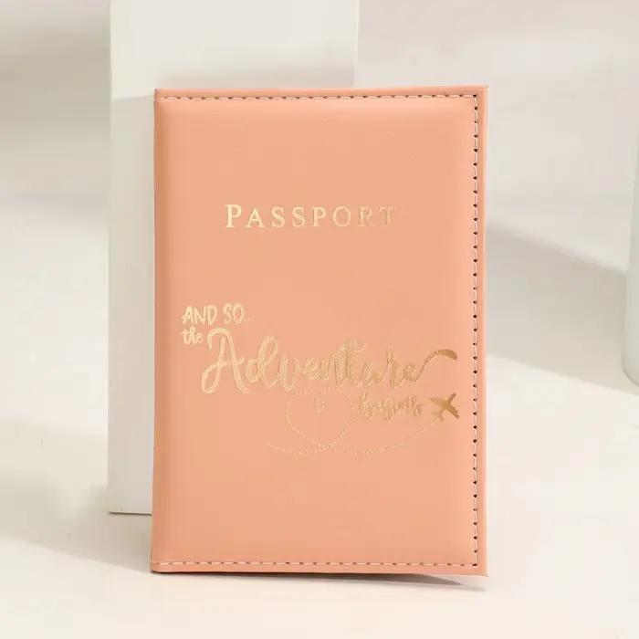 1 pièce Porte-passeport personnalisable avec lettre