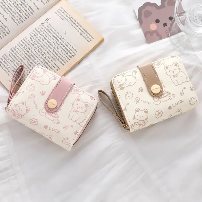 Porte-monnaie chat mignon pour femmes