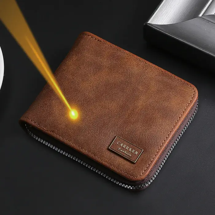 Portefeuille personnalisé avec nom gravé pour hommes