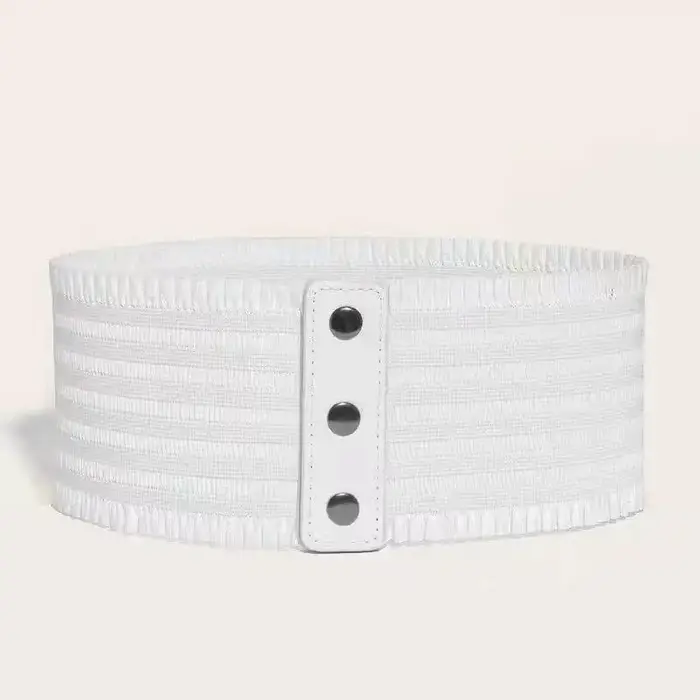 Ceinture élastique large pour femmes, style rétro classique, polyvalente, adaptée aux robes, manteau