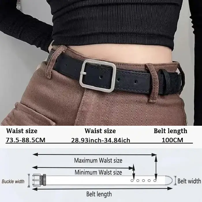 Femmes pantalons ceinture en cuir PU argent