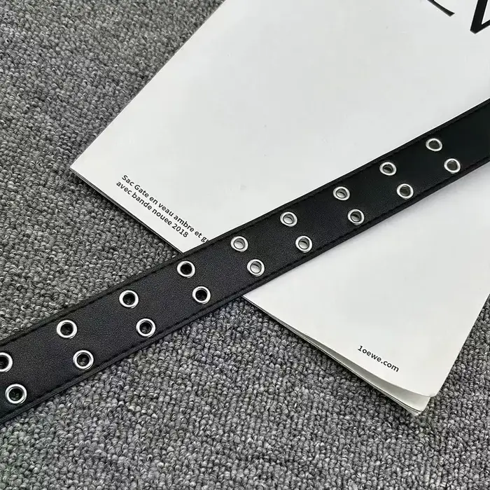 Ceinture Punk en cuir PU ajouré Y2K pour hommes et femmes