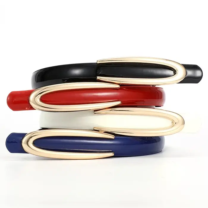 Ceinture en cuir véritable pour femme