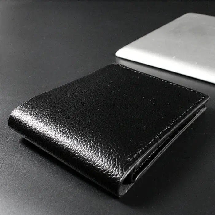 Portefeuille Homme en cuir véritable hommes portefeuilles produit Premium véritable peau de vache portefeuilles pour Homme court noir Walet Portefeuille Homme