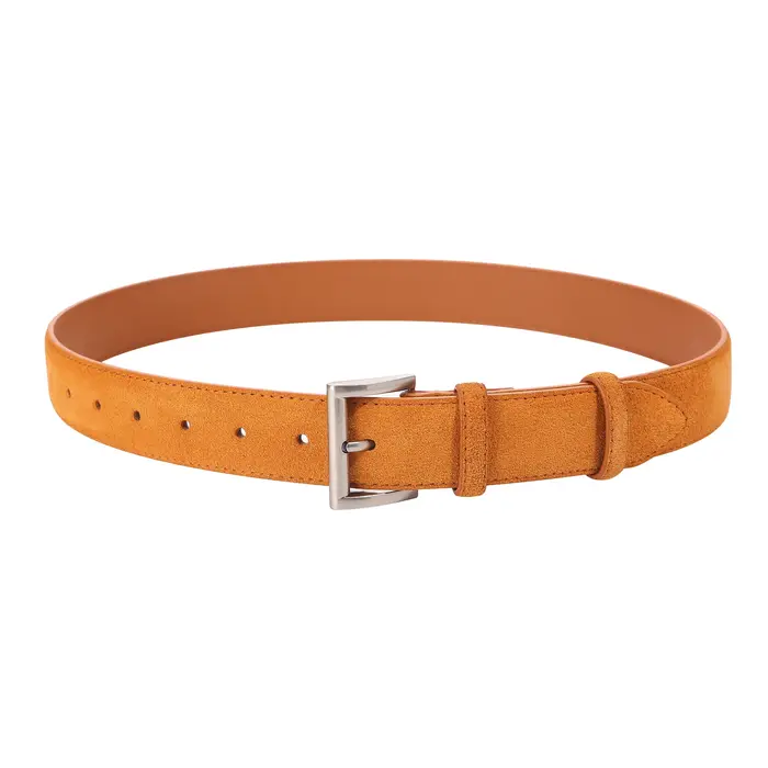 Ceinture en daim élégante pour femmes avec boucle en métal doré