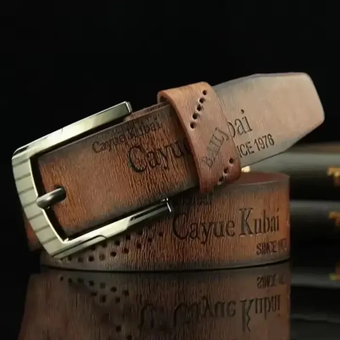 Ceinture de luxe en cuir PU pour hommes