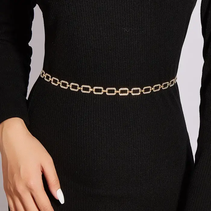 Ceinture tendance pour femme avec strass