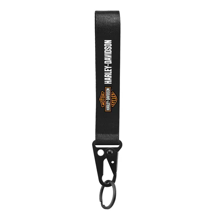 Porte-clés pour moto Harley Davidson, motif bec d'aigle, avec logo imprimé, en sangle, pour sac, ave