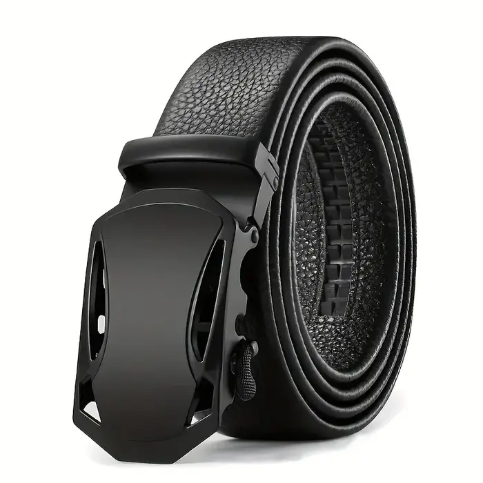 Ceinture pour hommes boucle automatique en métal ceinture de travail d'affaires de haute qualité associée à des jeans ceinture bon marché, cadeau pour père et petit ami