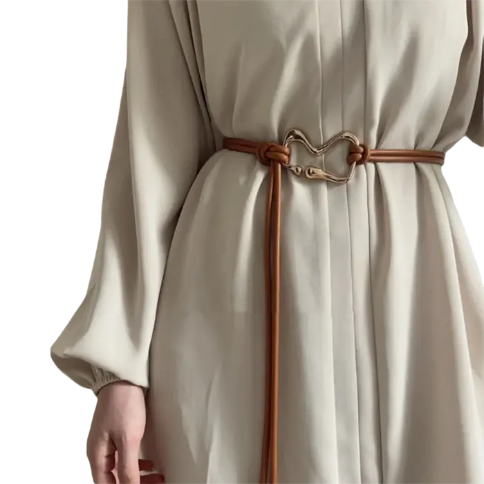 Ceinture fine en cuir PU pour femmes