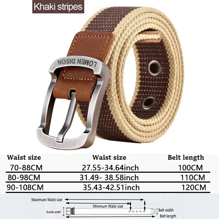 Ceinture en toile pour homme
