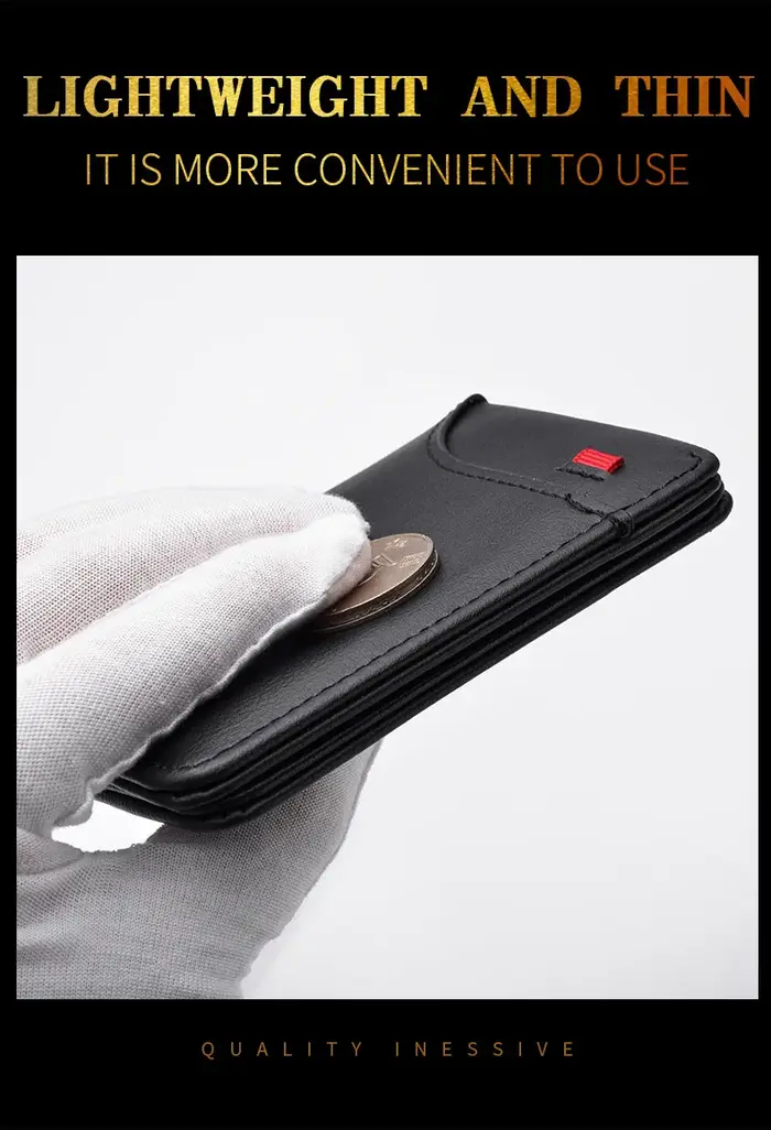 Portefeuille de voiture multifonctionnel en cuir pour cartes d'identité et de crédit