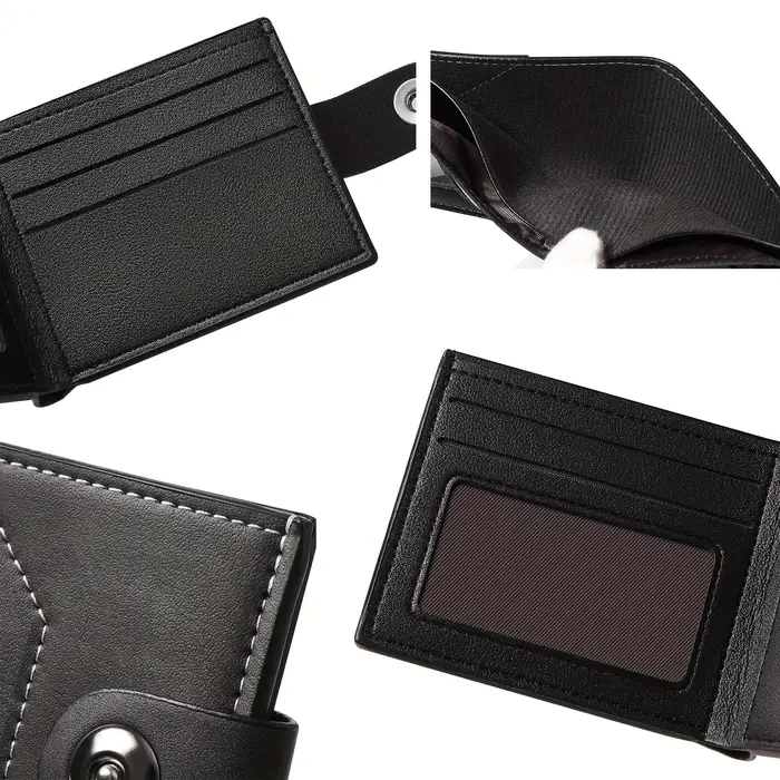 Portefeuille court pour homme en cuir PU personnalisé