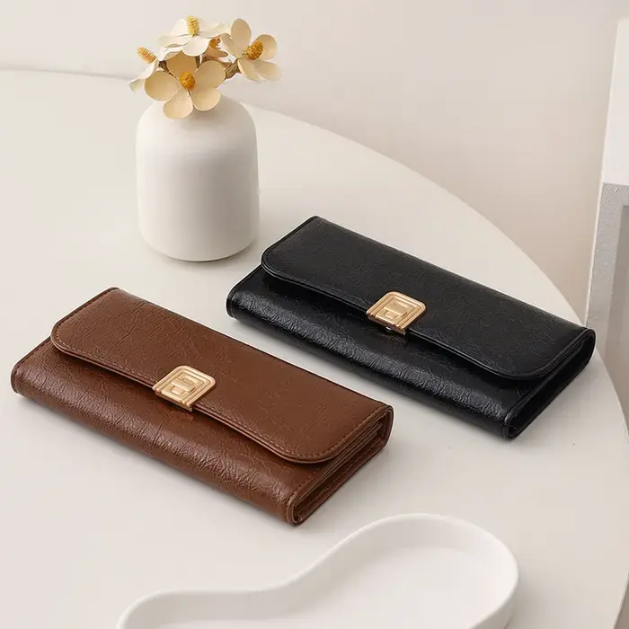 Nouveau Portefeuille Long Femme 2026 en Cuir PU de Haute Qualité