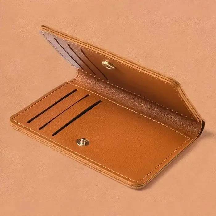 Petit portefeuille en cuir PU pour hommes et femmes