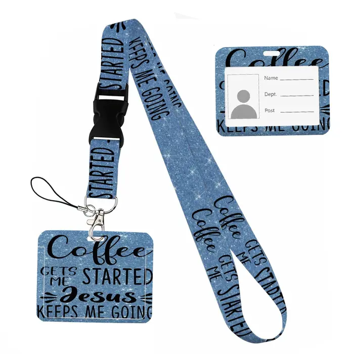 Porte-carte horizontal avec cordon de suspension