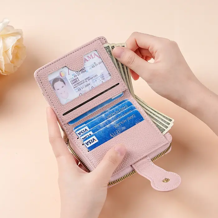 Portefeuilles pour femmes, plusieurs emplacements pour cartes, poche pour espèces, Style rétro, Mini porte-monnaie, charme minimaliste, accessoire de voyage, essentiels quotidiens
