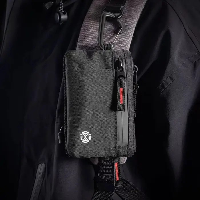 Portefeuille ultra-fin anti-vol RFID tendance Edc | Porte-monnaie unisexe à fermeture éclair | Porte-cartes de crédit