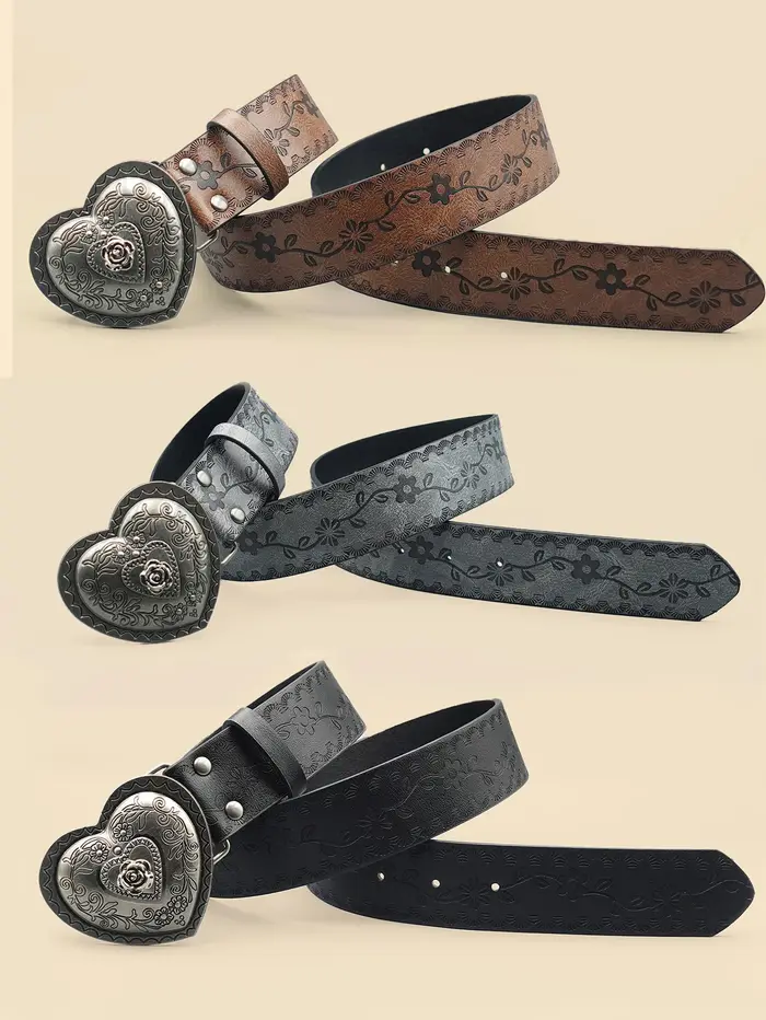 Ceinture décontractée pour femmes en forme de cœur