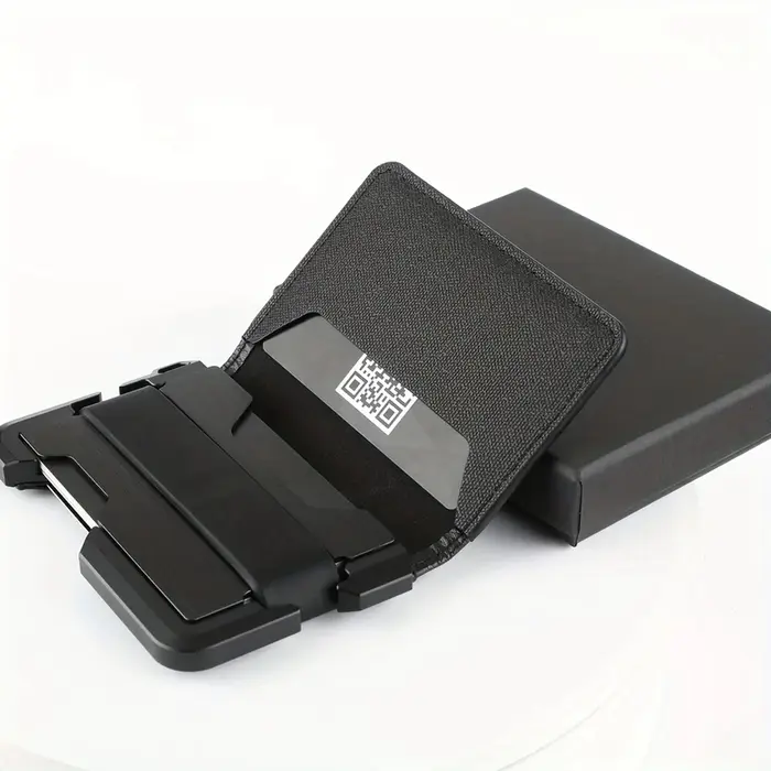 Portefeuille RFID minimaliste pour homme, porte-cartes de crédit, pince à billets, degré de rayure m
