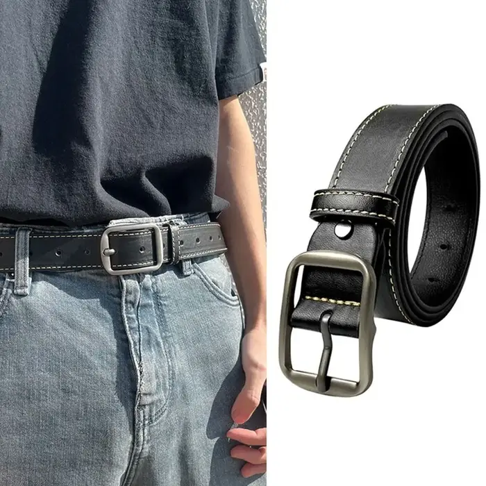 Ceinture en cuir pour hommes boucle ardillon jean