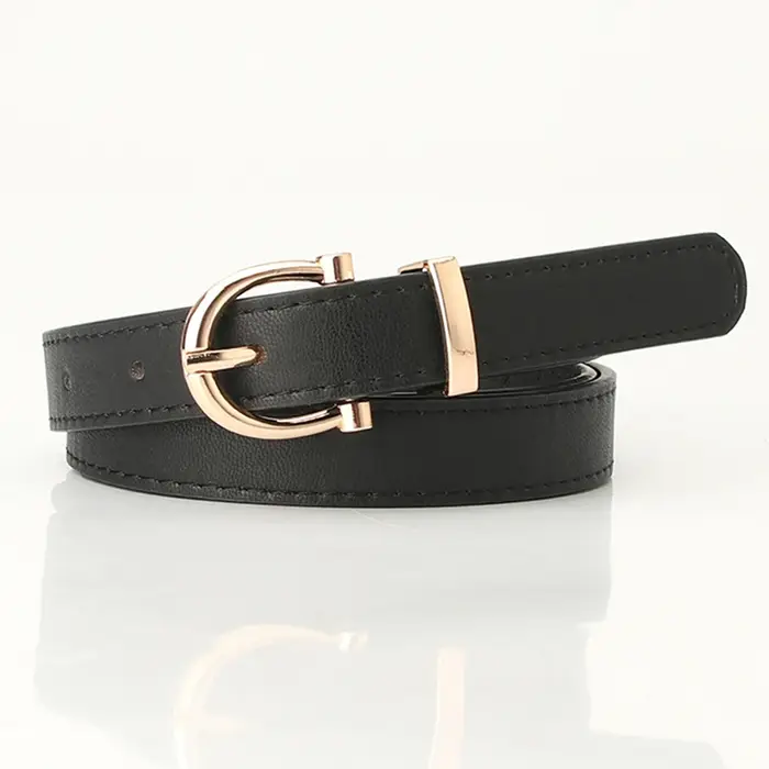 Sangle de ceinture en cuir pour femme, noir, marron, vert, environnement féminin, ceinture habillée