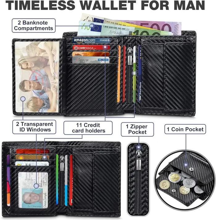 Portefeuille classique pour hommes