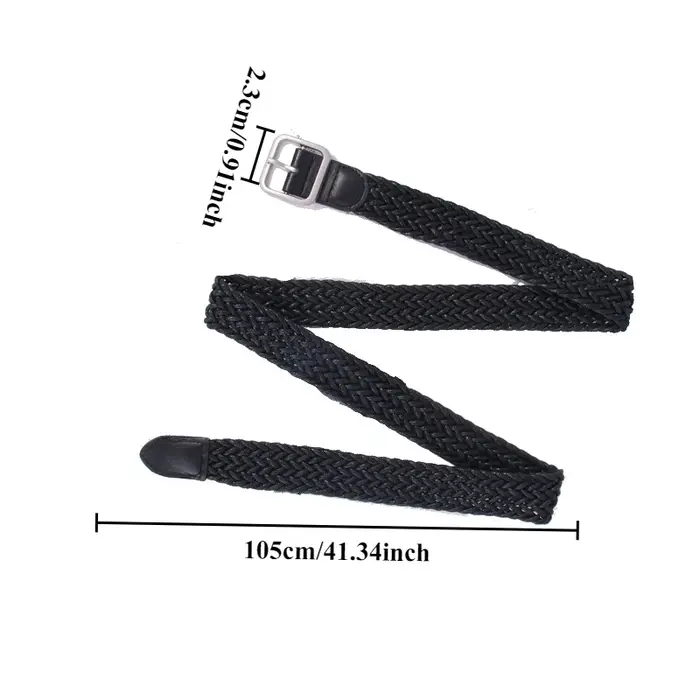 Ceinture en corde de chanvre tressée tendance pour femme, style coréen rétro, pour étudiantes - 1 pièce