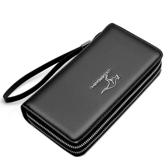 Portefeuille en cuir pour homme grande capacité