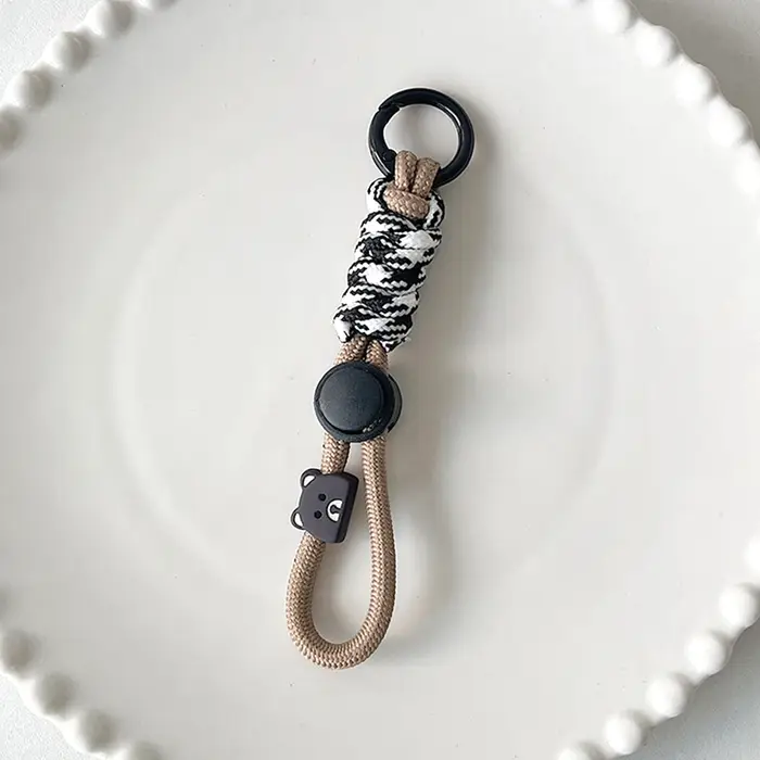 Porte-clés de mode créatif tressé lanière