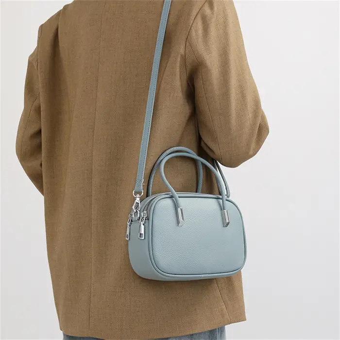Sac bandoulière en cuir véritable pour femme