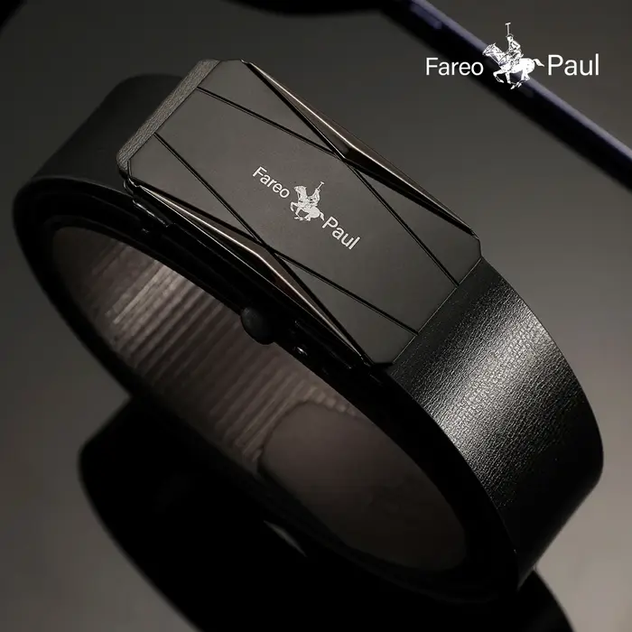 Ceinture en cuir de haute qualité pour hommes à la mode avec boucle automatique
