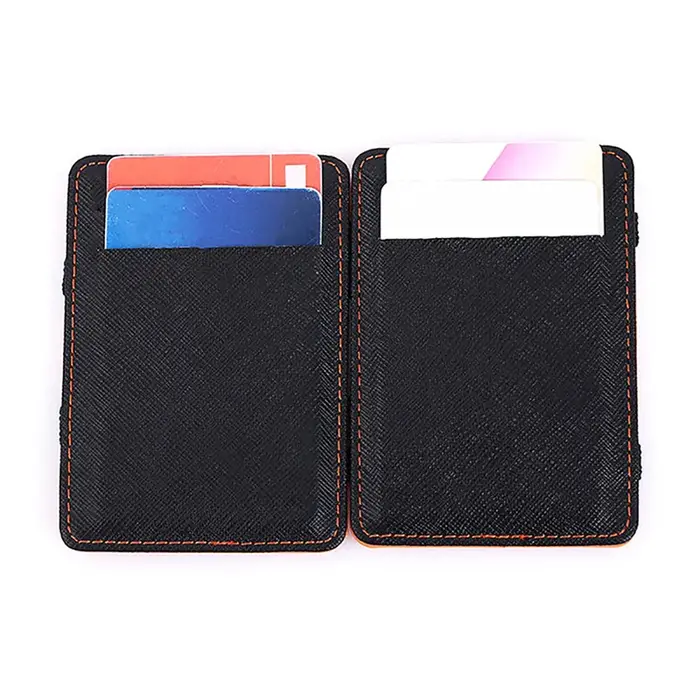 Mini portefeuille mince en cuir PU pour hommes