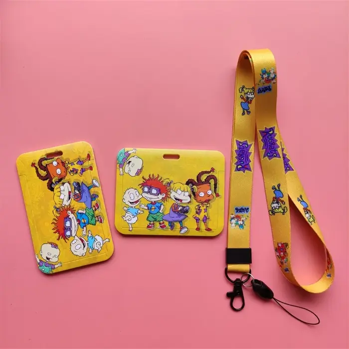 Dessin animé garçons filles ID crédit porte-carte bancaire étudiants Bus carte étui lanière enfant visite porte identité Badge cartes couverture