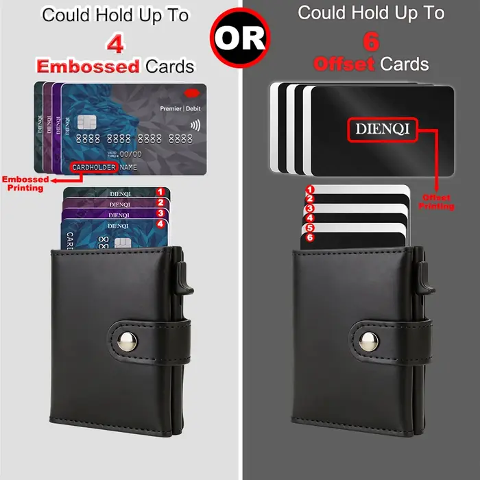 Portefeuille de luxe en fibre de carbone Rfid pour hommes