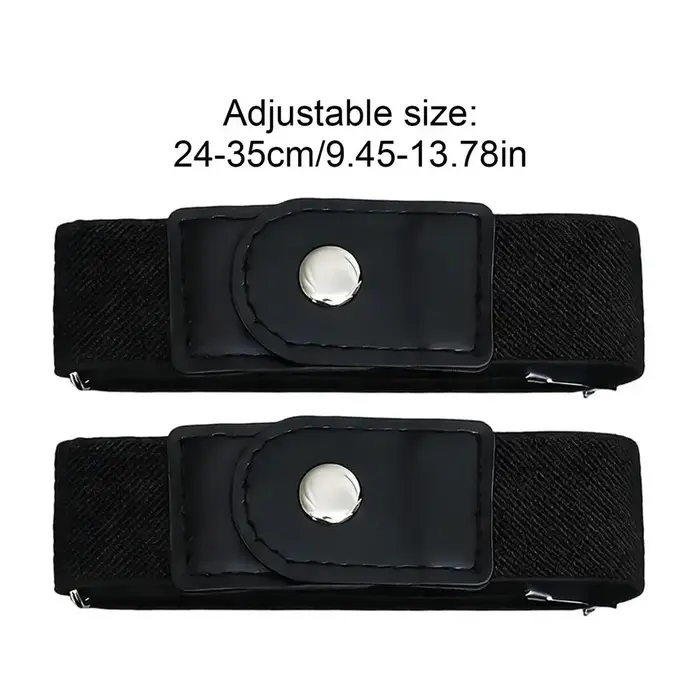 Ceinture élastique sans boucle pour femmes et hommes, 1 paire de sangles réglables, ceinture sans bo