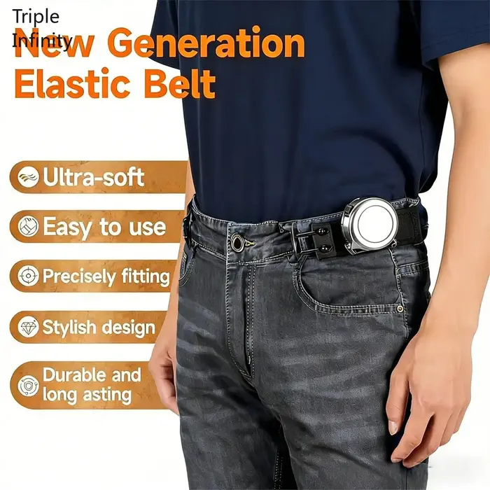 Nouvelle ceinture de travail pratique sans boucle pour hommes